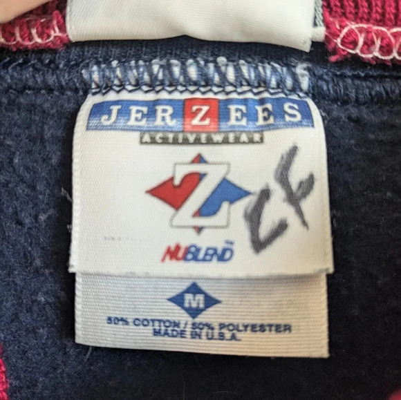 Whim Holiday Sweatshirt Navy size Medium Cats Squirrels Leaves 90s Vintage Grams - Picture 4 of 6